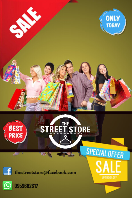 Plantilla para poster venta de ropa Template | PosterMyWall