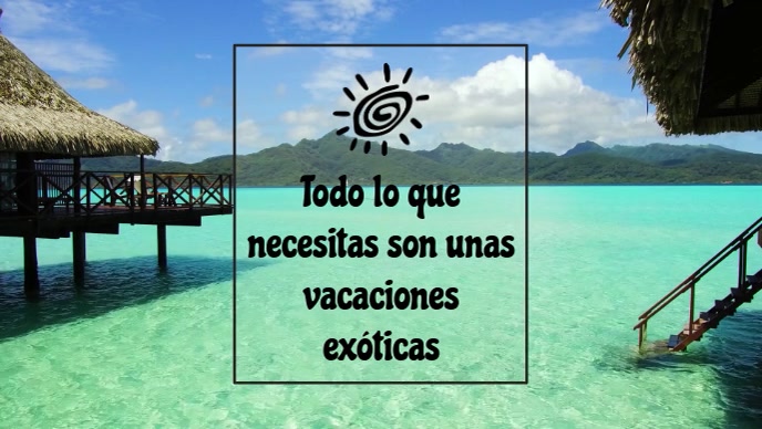 Plantilla Vacaciones exóticas en la playa Film w tle na Facebooka (16:9) template