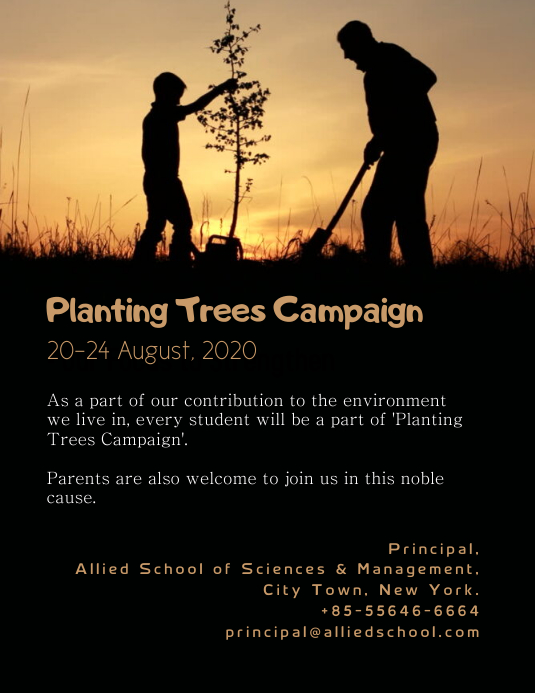 Planting Trees Campaign Template | PosterMyWall