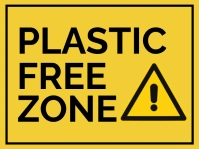 Plastic Free Zone Sign Board Rótulo de jardín template