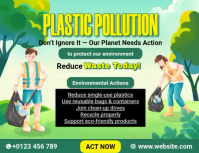 Plastic Pollution Ads Flyer (Letter pang-US) template