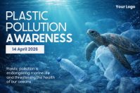 Plastic Pollution Awareness Poster Affiche template