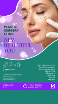 Turkusowy Plastic Surgery Clinic Promotion Instagram Story Template
