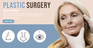 白色 Plastic Surgery Promotion delt Facebook-billede Template