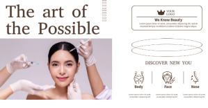 สีขาว Cosmetic Procedures delt Facebook-billede Template
