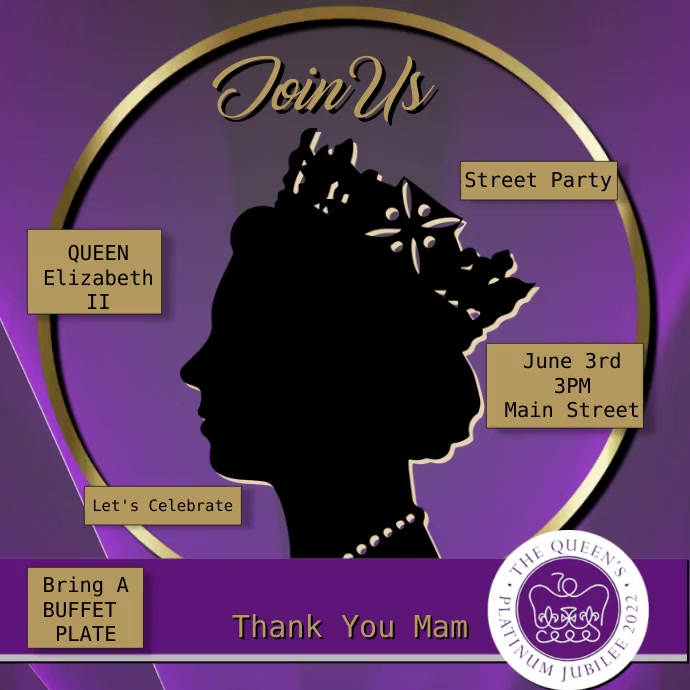 Modèle Du Jubilé de Platine PosterMyWall