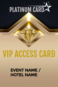 Black Vip Membership Card A4 Template | PosterMyWall