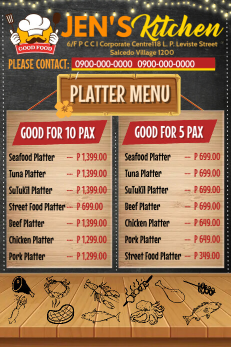 Platter Menu Template | PosterMyWall