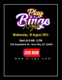Play Bingo Night Flyer (us Letter) template