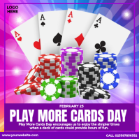 Play More Cards Day Ad Instagram-Beitrag template