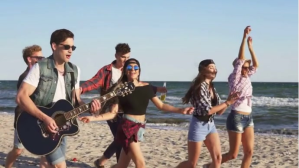 Play Music and Dance On Beach And Enjoy Coverfoto til YouTube-kanal template