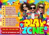 Play zone adventure: fun unleashed for every kid A4 template