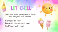 Playdate cards template งานแสดงผลงานแบบดิจิทัล (16:9)