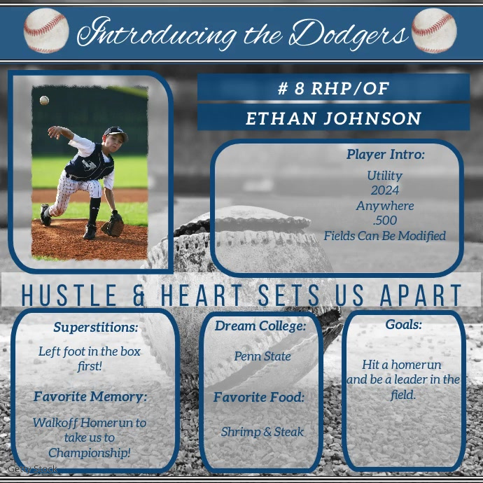 Player Intro Template PosterMyWall