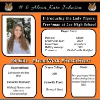 Player Intro สี่เหลี่ยมจัตุรัส (1:1) template