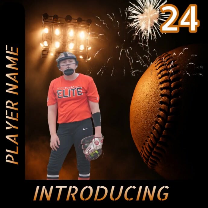 Player Introduction Social Media Template โพสต์บน Instagram