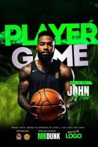 Player of the Game Plakat template