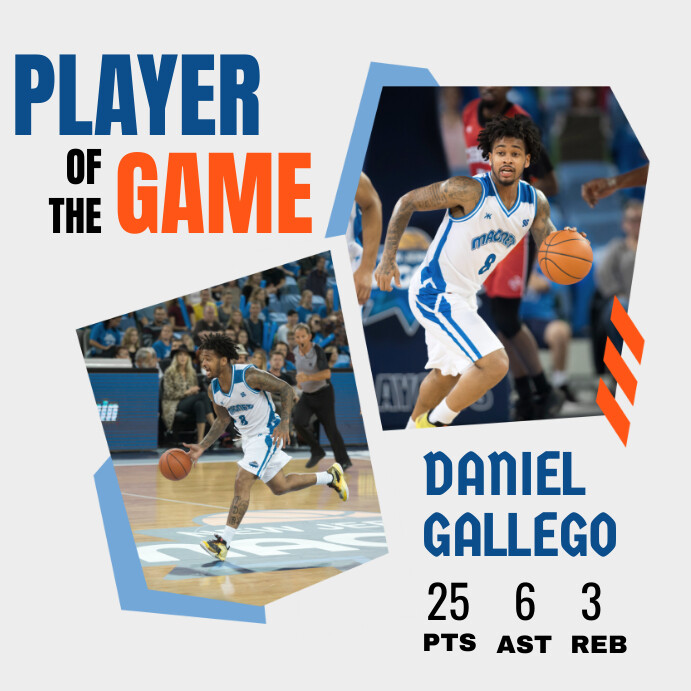 Player of the game Instagram Post template