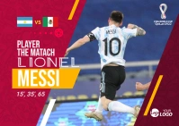 Player of The Match Template Postkort