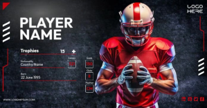 Player of the Week Ads Immagine condivisa di Facebook template