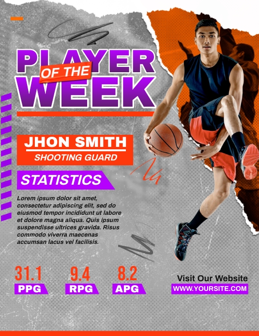 Player Of The Week Template PosterMyWall