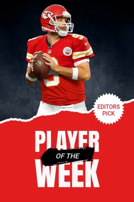 player of the week Plakkaat template