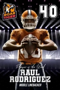Player of the Week Football Плакат template