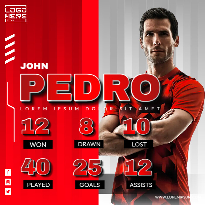Player Profile Instagram Template | PosterMyWall