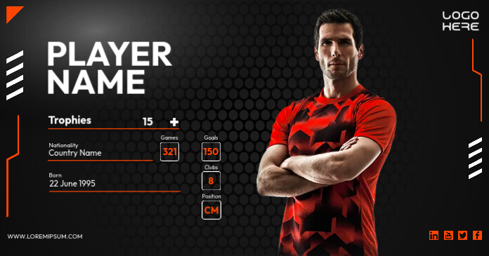 Player Profile Template | PosterMyWall