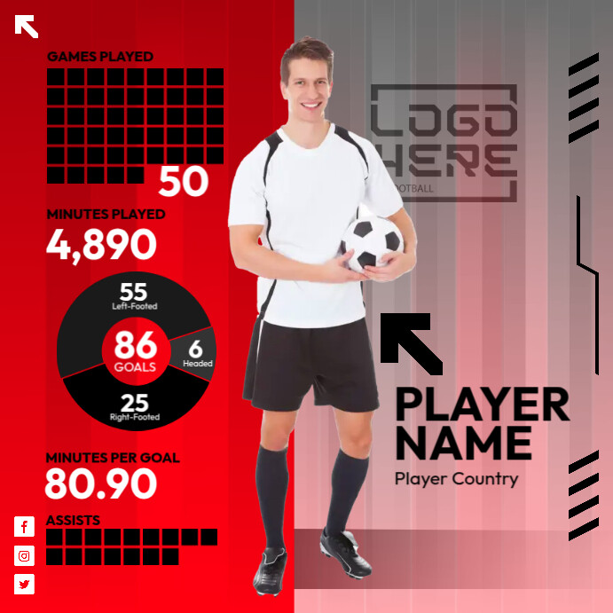 Player Profile Template PosterMyWall Player Profile Template PosterMyWall