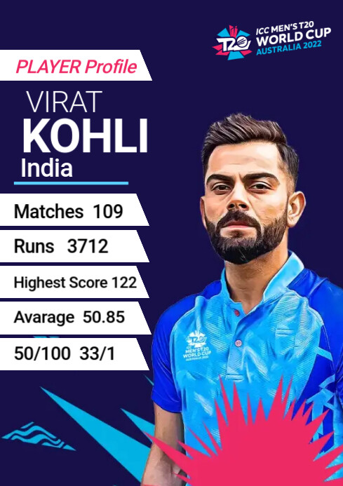 Player Profile Template | PosterMyWall