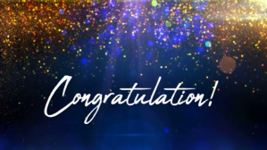 Playful Animated Message Congratulations Digital Display (16:9) template