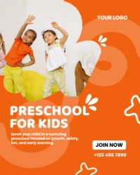 Playful Preschool Enrollment Instagram Instagram Portrait template