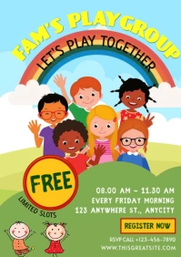 Playgroup Flyer Design Template A4