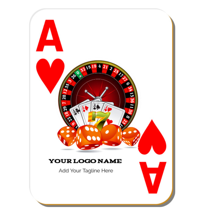 Playing Card King Ace Of Hearts, Logo Logotyp template