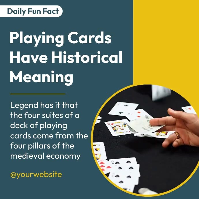 Playing Card Facts File Playing Cards Fact Template | PosterMyWall