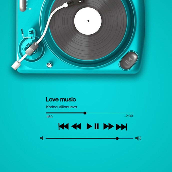 Playlist cover Template PosterMyWall