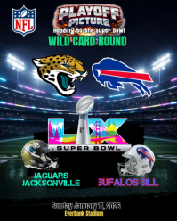 Zwart NFL Wild Card Round Instagram Portrait Template