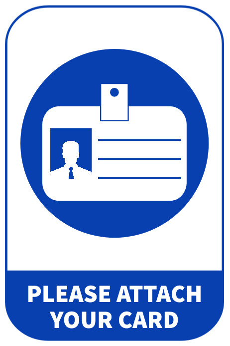 Please attach card sign poster Template | PosterMyWall