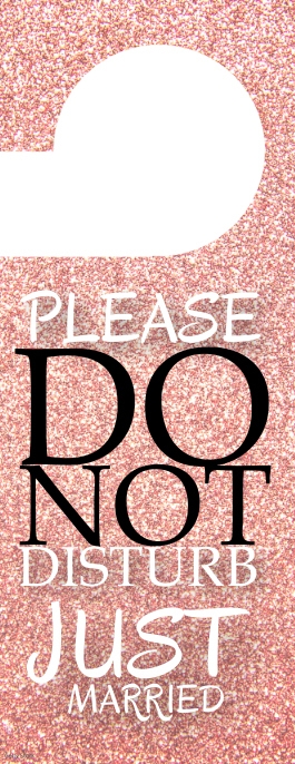 Please do not disturb Wedding Door Hanger Zawieszka na drzwi template