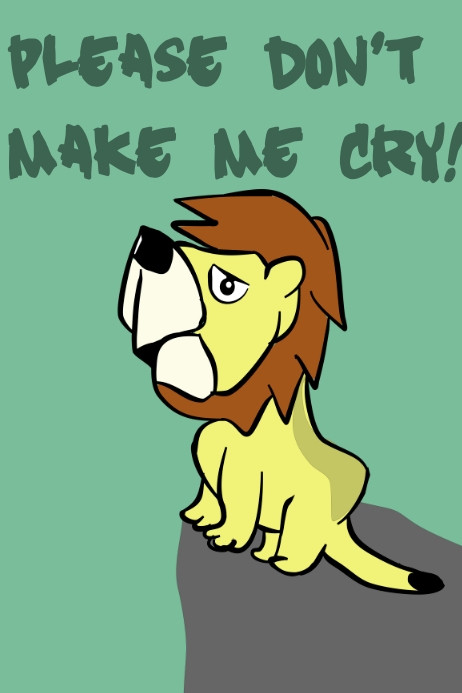 Please don't make me cry! Affiche template