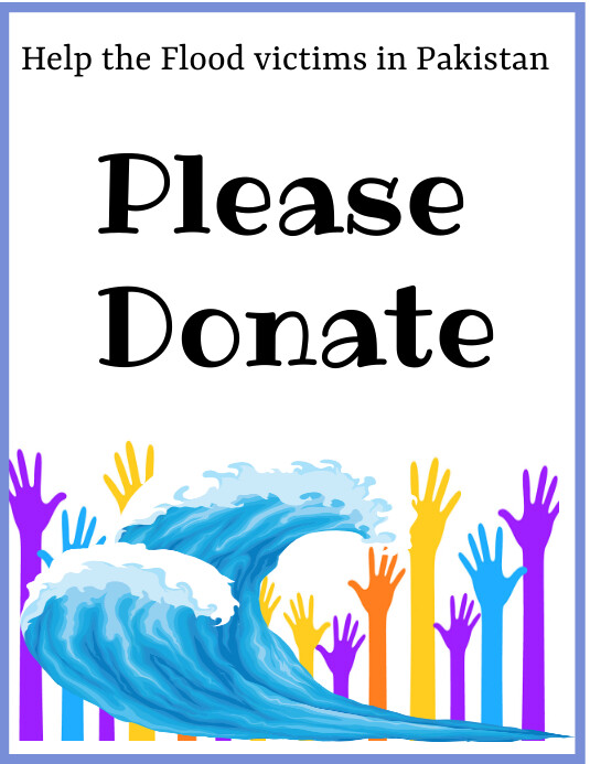 Fund raising flood victims in Pakistan Flyer (US Letter) template