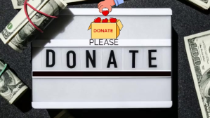 สีดำ Please Donate template Coverfoto til YouTube-kanal