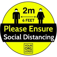 Please Ensure Social Distancing Template Square (1:1)