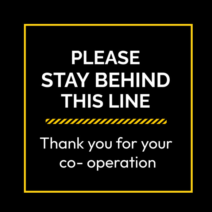 Plantilla de Please following the line | PosterMyWall