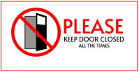 please keep door closed sign notice Ibinahaging Larawan sa Facebook template