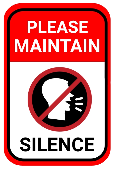 PLEASE MAINTAIN SILENCE โปสเตอร์ template