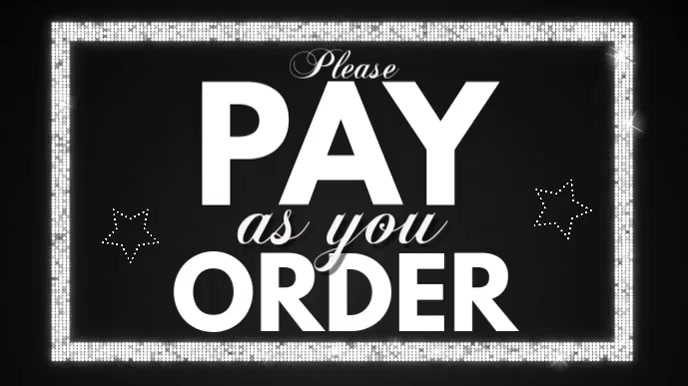 Please Pay As You Order Digital Display Template | PosterMyWall