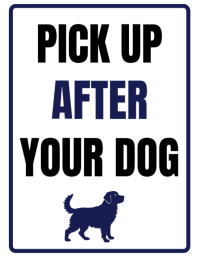 Please Pick Up After Your Dog Park Waste Collection Signage Notice Sign Flyer (US Letter) template