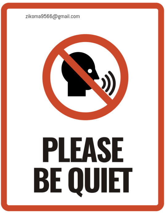 Please quiet Flyer (US Letter) template